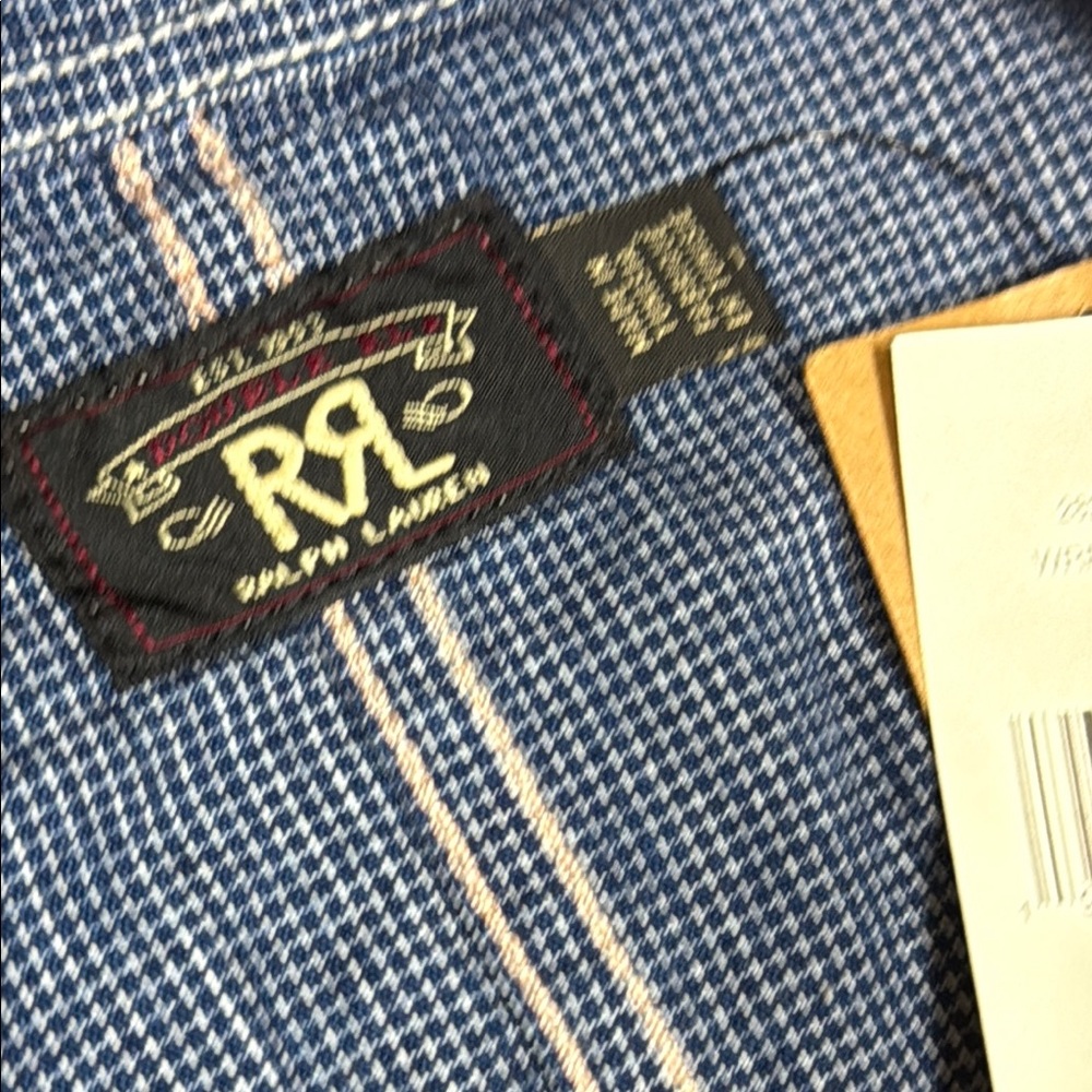 Ralph Lauren Double RL Blue Workwear Jumpsuit/overall 100% cotton made in Tunis - Picture 5 of 16